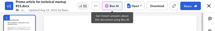 box ai in documents