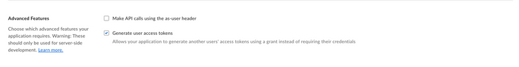Generate access tokens check